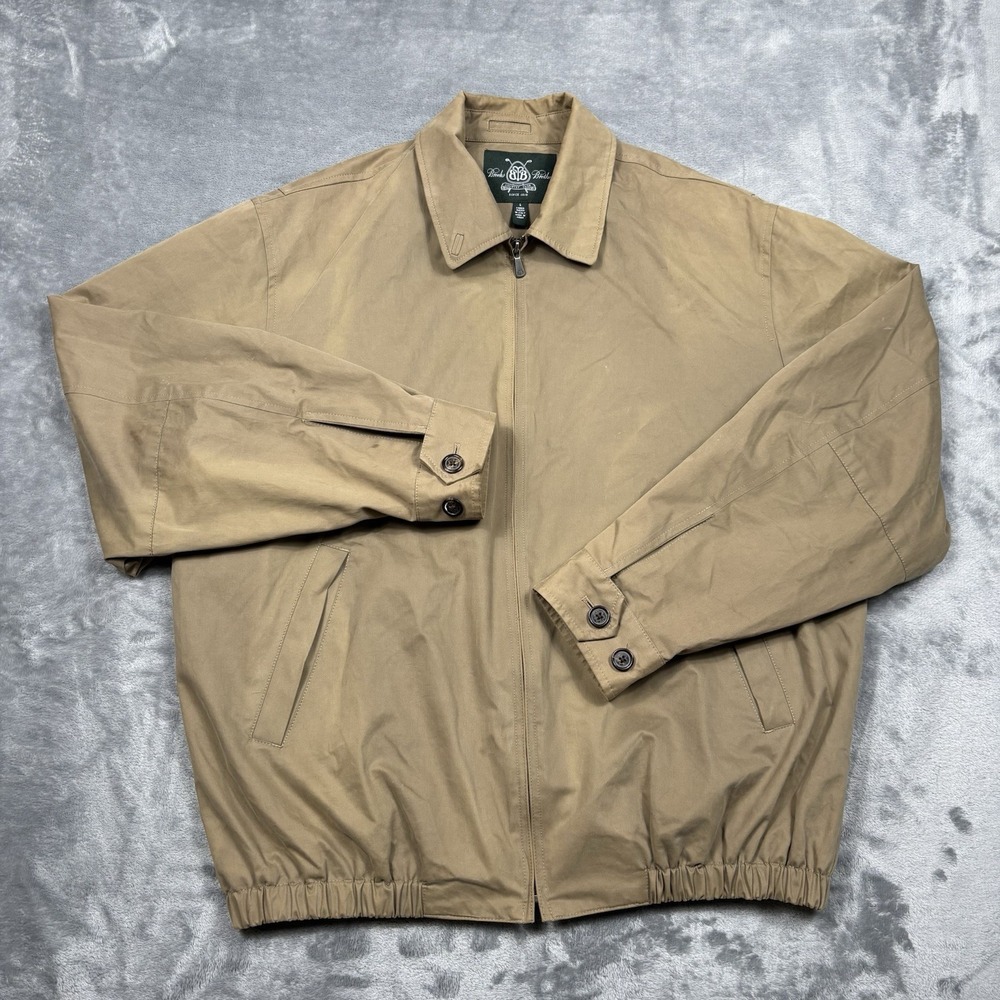 Brooks Brothers Country Club Bomber Jacket Loro Piana Storm System Men's Large